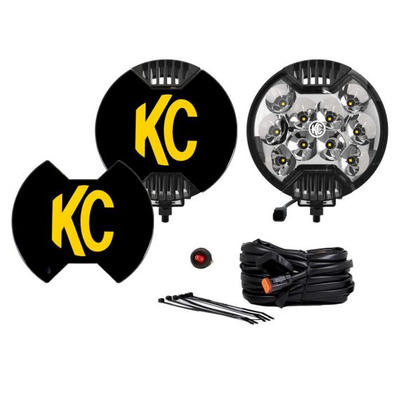 KC 6" SlimLite LED - 2-Light System - 50W Spot Beam