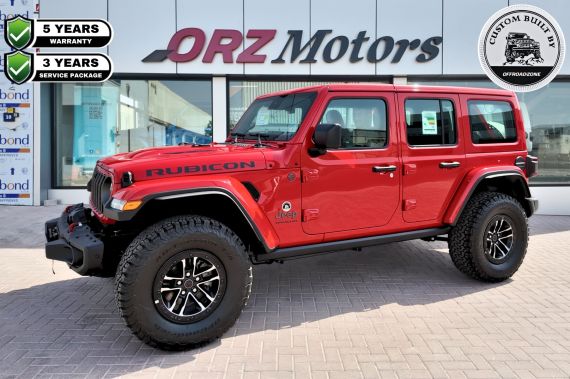 DEALER WARRANTY 5 YEARS & 3 YEARS SERVICE PACKAGE - 2024 JEEP WRANGLER 4DR RUBICON RED WITH FRT METAL BUMPER AND WINCH (NEW)