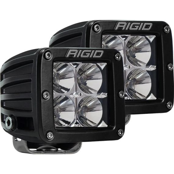 Rigid D-Series PRO Flood Surface Mount Black 2 Lights