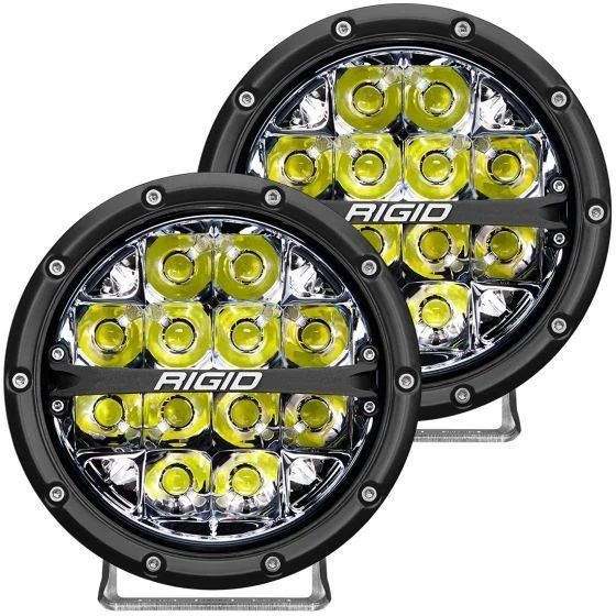 Rigid Industries 360 Series 6" LED Off-Road Light Pair/ Spot Beam White Backlight