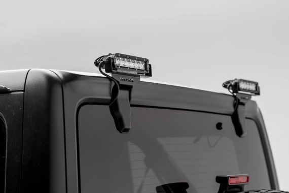 ZROADZ Jeep JL Rear Window LED Kit with 6" LED Straight Single Row Slim Light Bars