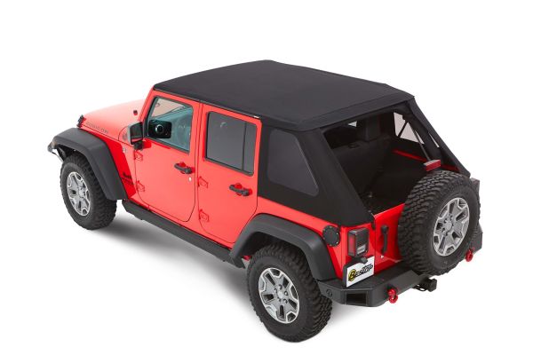 BESTOP TREKTOP SLANTBACK SOFT TOP JEEP JK 4 DOOR BLACK DIAMOND