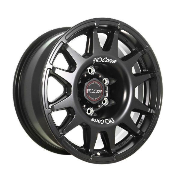 EVO Corse Dakar Super Zero Mat Black 8.5x17 JK,JL,JT Set of 5
