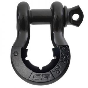 SMITTYBILT 3/4-INCH D-RING SHACKLE WITH ISOLATOR BLACK