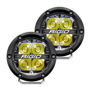 Rigid Industries 360 Series 4" LED Off-Road Fog Light Pair /Spot Beam White Backlight