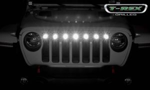 ZROADZ Torch Grille Insert with 2" LED Round Lights Jeep JL/JT Gladiator