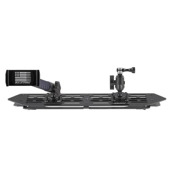 Bulletpoint Phone Holder and GoPro XL Platform Dash Mount for Jeep JL 2018 - 2023 and JT Gladiator 2020 - 2023 SKU BMS-JLPlatUniGP