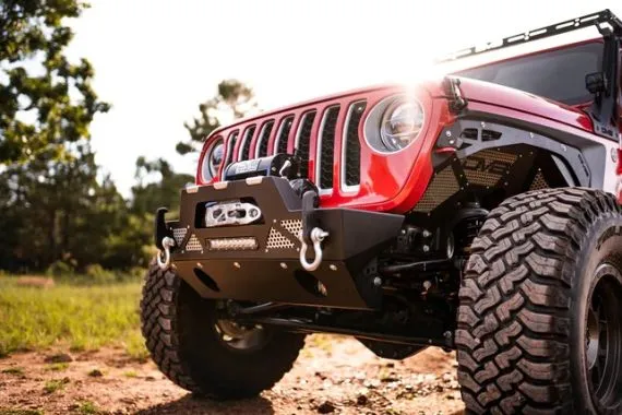 DV8 OFFROAD FRONT STUBBY BUMPER JEEP JL & JT GLADIATOR