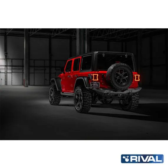 RIVAL 4x4 Rear Aluminum Full Width Bumper Jeep JL 2018-2024