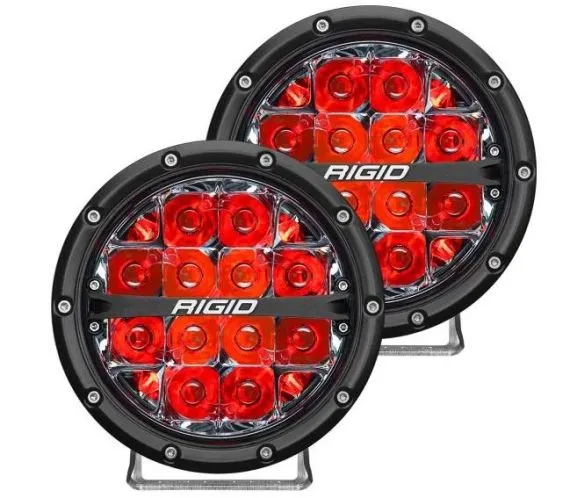 Rigid 360 Series 6 Inch LED Sport Beam Red Backlight