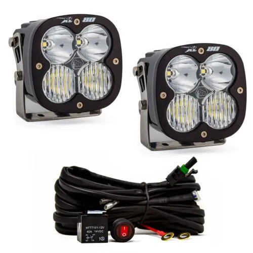 جراب الإضاءة الإضافية Baja XL80 LED زوج مصابيح LED شفاف دريفينغ/كومبو SKU 67-7803