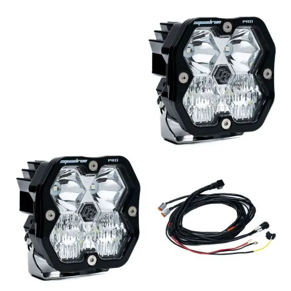Baja Designs Squadron 2.0 Pro Black LED Light Pod Pair Driving/Combo SKU 49-7803-2