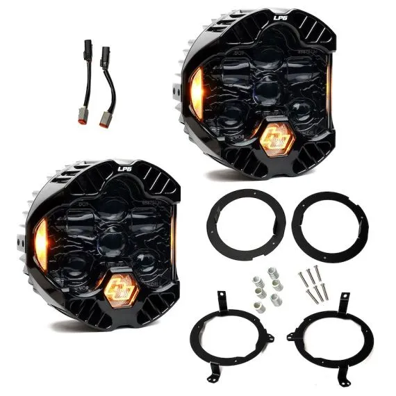 Baja Designs DOT LP6 LED Headlight Kit - JL/JT 2018-2026; NOTE w/LED Headlights - Amber