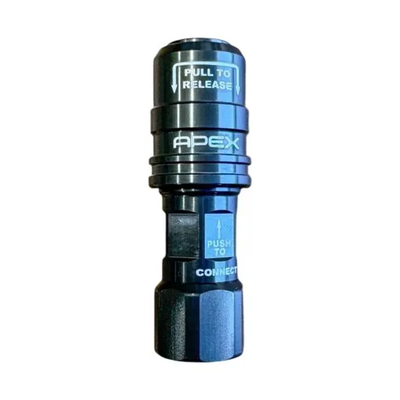 APEX High Flow Push On Chuck - 1/4NPT Female (Dual Flow)
