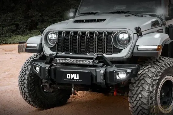 OMU JL/JT: Genesis Series Steel And Aluminum Front Bumper without Sensor Hole SKU GFB-JW2-20662