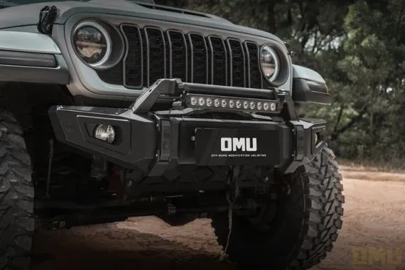 OMU JL/JT: Genesis Series Steel And Aluminum Front Bumper with Sensor Hole SKU GFB-JW2-20273
