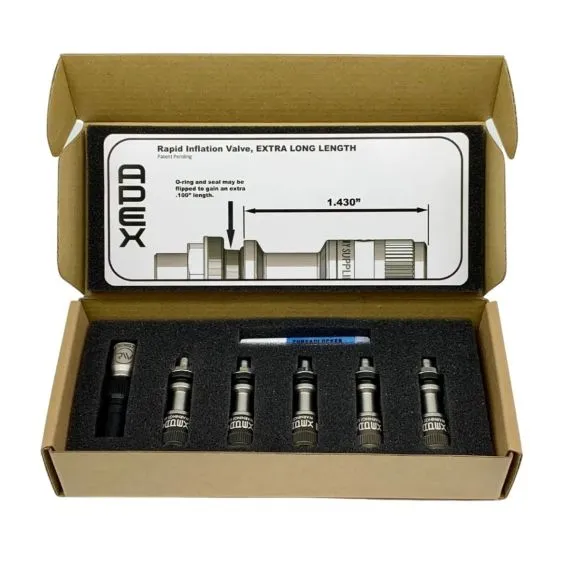 APEX Rapid Inflation Valve XL LENGTH SET OF 5