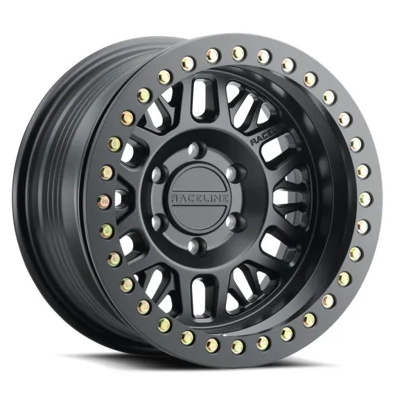 Raceline RT951B Ryno Beadlock Satin Black 17x9 -38 JK,JL,JT Set of 5