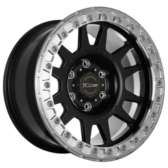 EVO CORSE Dakar Forged Beadlock Matt Black JK,JL,JT Set of 5