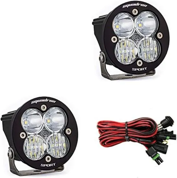 Baja Designs Light Pods Clear Lens Driving/Combo Pair Squadron R Sport - WHITE