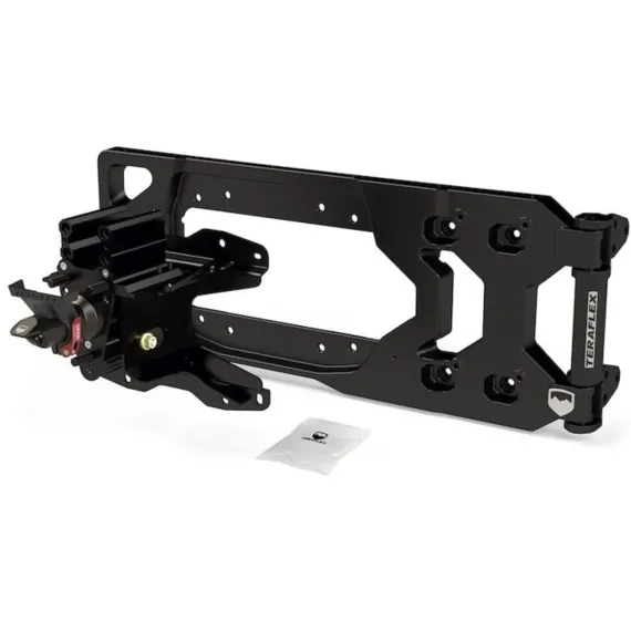 TeraFlex JL: Alpha HD Hinged Spare Tire Carrier & Adjustable Spare Tire Mount Kit (5x5'') SKU 4838920