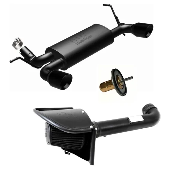 عادم MagnaFlow ومأخذ هواء K&N مع منظم حرارة Ripp ل JEEP JK 3.6L