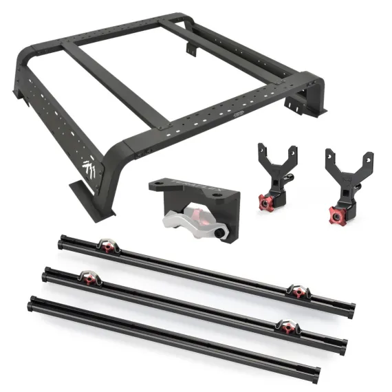 حامل بضائع WESTIN Cargo Rack ونظام TERAFLEX لقضبان سرير البضائع، وطقم حامل رافعة عالية الرفع، وحامل هوائي وحامل حامل العلم SKU ORZ-BUNDLE-36