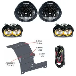 JEEP JL American Adventure LAB Bracket with OX Trail Lights Bundle SKU ORZ-BUNDLE-10