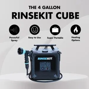 RinseKit 4 Gallon Cube Portable Shower SKU 7007006357