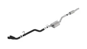 BORLA ATAK Cat-Back System Dual Round Angle Cut Ceramic Black Jeep Gladiator JT SKU 140813CB