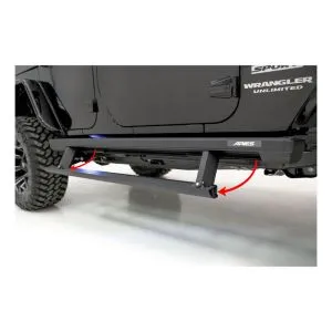 ARIES ACTIONTRAC POWERED RUNNING BOARDS JEEP JLU 4-DOOR SKU 3025165/3025171