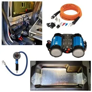 ARB Compressor BRUSHLESS with American Adventure Lab Compressor Mount Bracket and Remote kit, ARB Pump Up Kit and Inflator Gauge Bundle