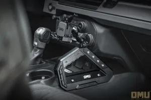 OMU Genesis Series Aluminum Center Console Grab Handle With Phone Holder For Ford Bronco SKU GCH-FB-20127