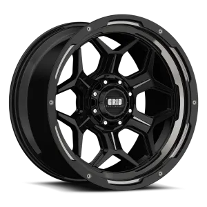 Grid Wheels GD16 17x9 -12  Jeep JK,JL,JT Set of 5  SKU GD1617090052S187