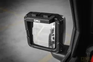 OMU JL/JT: Genesis Series Aluminum Rearview Mirror Rain Shield Frame Pair SKU GRS-JW2-20370