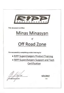 RIPP Superchargers Support and Tech Certification